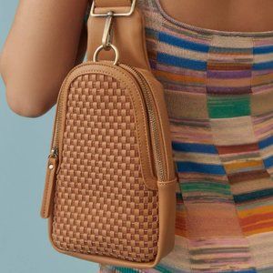 Anthropologie Woven Liberty Sling Bag